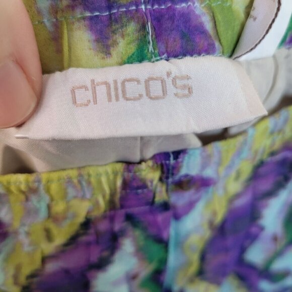 Chico's Women's Vibrant Boho Maxi Skirt Fully Lined Elastic Waist Size L (2) - Picture 8 of 9